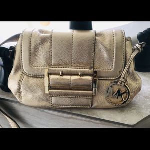Mkors Metallic Gold Crossbody